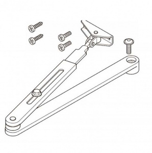 DCL140 Стандартная рычажная телескопическая тяга для DC110/120/140, цвет серебристый, ASSA Abloy (DCL140---EV1-)