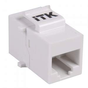Проходной адаптер кат.5E UTP, RJ45-RJ45, тип Keystone Jack  ITK   CS7-1C5EU