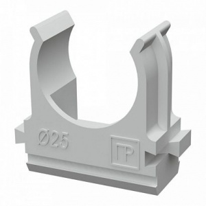 Крепеж-клипса для труб d32  АБС-пластик в картоне (50шт/уп.) Промрукав PR.0632