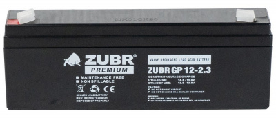 Аккумуляторная батарея 12 В, 2.3 Ач. (ZUBR) GP12-2.3