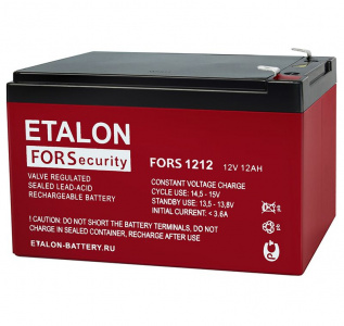 Аккумуляторная батарея 12 В, 12 Ач. ETALON FORS 1212