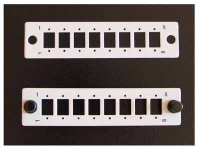 FO-FP-W140H42-8SC/DLC-GY Лицевая панель для установки 8-SC(DLC), серая