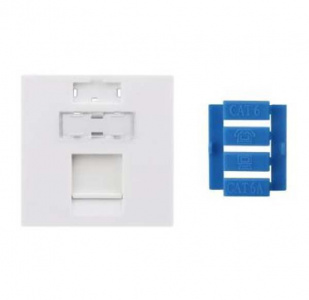 SIP3-1K-M45-45 Вставка 45x45 (аналог Mosaic) для 1 модуля формата Keystone Jack, шторки