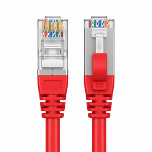 PC-LPM-STP-RJ45-RJ45-C5e-1M-LSZH-RD Патч-корд F/UTP, экранированный, Cat.5е, LSZH, (1м) красный Hyperline