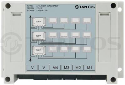 TS-NV Этажный коммутатор на 4 квартиры Tantos