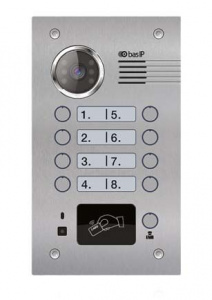 BAS-IP BA-08BD Silver Вызывная панель видеодомофона 8 аб., IP65 (EM-Marin, Mifare, Bluetooth, NFC)