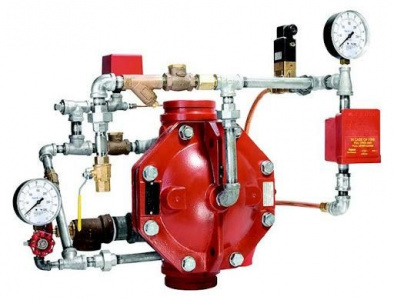 DV-5A DN200 ASSY Клапан дренчерный в сборе с обвязкой электро-пуск 24В, крупноузловой сборки с манометрами, сигнализатором и соленоидом.