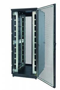 EUROLAN 60F-42-8A-34BL Шкаф Racknet S3000 42U 800 × 1000, передняя дверь перф, одностворчатая, задняя дверь перф, двустворчатая, черный