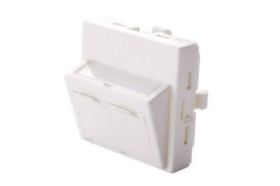 EUROLAN 16A-00-08WT Адаптер Mosaic серии 45, угловой, для модулей Keystone, 45х45 мм