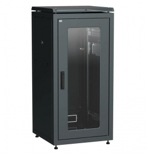 Шкаф напольный 24U (1250х600х800мм) дверь стекло  ITK LN05-24U68-G
