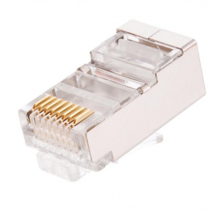 NMC-RJ88RZ50SE1-100 Коннектор RJ45/8P8C, Cat.6, экран, универсальные ножи (100 шт/уп) NIKOMAX
