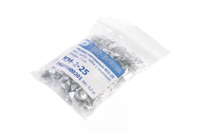 КМ-2-25 Комплект монтажный № 2 (винт, шайба, гайка с защелкой), упаковка 25 шт.