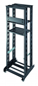 EUROLAN 25M-1U-03BL Заглушка 19" на фиксаторах, 1U, металл, черный