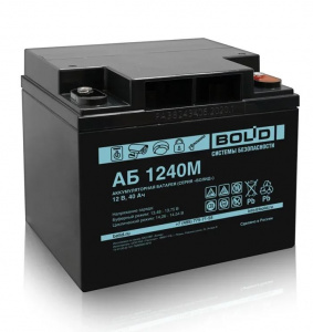 АБ 1240М Аккумуляторная батарея 12 В, 40 Ач. Болид