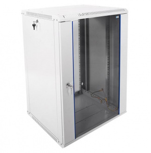 ШРН-Э-18.500 Шкаф 19" настенный 18U (600×520) ЭКОНОМ, разборный, съёмные стенки, дверь стекло