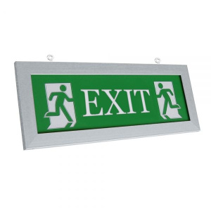 ПРЕСТИЖ-24 Д "Выход" Световое табло двустороннее (цвет корпуса серебро) 24В, IP41