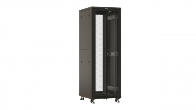 TTBR-4281-DD-RAL9004 Шкаф напольный 19-дюймовый, 42U, 2055x800х1000 мм, цвет черный Hyperline