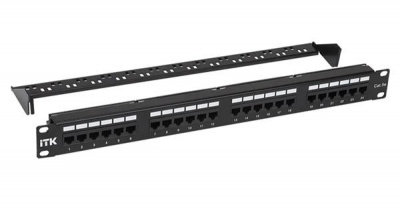 Патч-панель UTP, 19", 24 порт, cat.5e, 1U  ITK  PP24-1UC5EU-D05-1