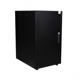 Шкаф напольный 19", 22U 600х800, перед. дв. мет, задн. стен., мет, чер.  Datarex DR-710111