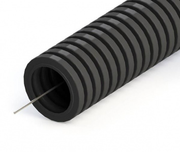 Труба гофрированная ПНД 50 с зондом, черная (15м/уп)  IEK CTG20-50-K02-015-1