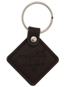 VIZIT RF2.2 brown Ключ электронный для домофона (кожаный RFID брелок EM-Marin) Коричневый