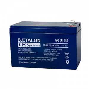 Аккумуляторная батарея 12 В, 9 Ач. (B.ETALON) BHR 12-9 34W