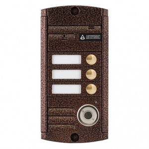 AVP-453 (PAL) TM Медь Вызывная видеопанель, накладная, 4-х проводная