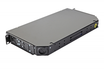 EUROLAN 47C-24-S2-SC-08-11BL Оптическая панель серии 47C-24, 19'' 1U фиксированная, корпус на 24 адаптера, 8 симплекс SC адаптеров, OS2
