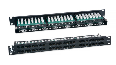 Cabeus PLHD-48-Cat.5e-Dual Патч-панель высокой плотности 19", 1U, 48 портов RJ-45, cat.5e, Dual IDC