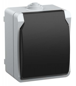 Розетка одноместная с з/к открытой установки IP54  IEK  ERS12-K03-16-54-DC