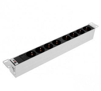 R-32-8S-I-440-K Горизонтальный блок розеток Rem-32, 1×32А, инд, 8S, 19", колодка