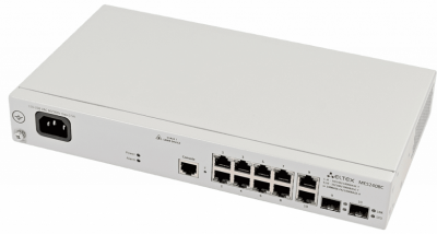 MES2408C_AC Коммутатор 8 портов 10/100/1000BASE-T, 2 порта 10/100/1000BASE-T/100BASE-FX/1000BASE-X Combo, L2, 220В AС