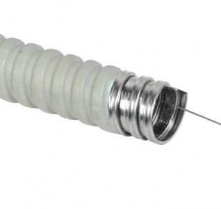 Металлорукав в ПВХ оболочке РЗ-ЦП-НГ-12 с/з (50м/уп), серый   IEK CMP21-012-K41-050