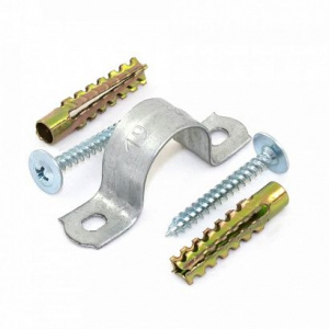 Комплекты для крепления ОКЛ с использованием самореза, дюбеля и скобы СМД d19-20 мм (100 шт) Промрукав PR08.5003