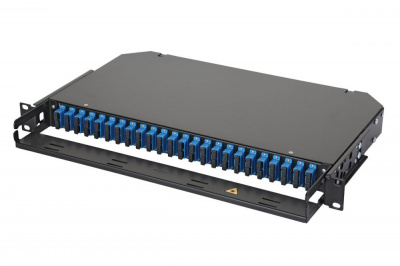EUROLAN 47C-24-S2-2S-02-11BL Оптическая панель серии 47C-24, 19'' 1U фиксированная, корпус на 24 адаптера, 2 дуплекс SC адаптера, OS2