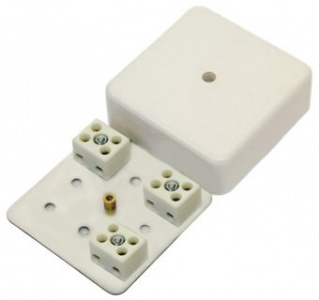 МЕТА 7403-6 Коробка коммутационная огнестойкая 6 конт, 75х75х28мм, IP41