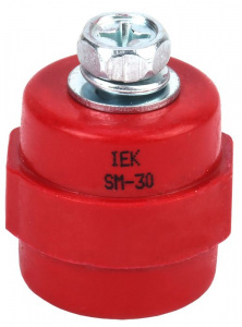 Изолятор SM30 (М8) силовой с болтом  IEK  YIS11-30-08-B