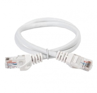 Коммутационный шнур (патч-корд), кат.5Е UTP, 0,5м, белый PC08-C5EU-05M ITK