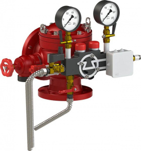 Узел управления дренчерный УУ-Д150/1,6(Э24, Г0,07)-ВФ.О4, ДУ 150, с комбинированным приводом (24В)