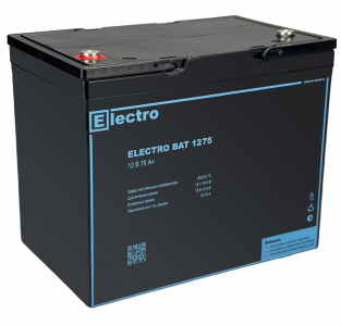 Аккумуляторная батарея 12 В, 75 Ач. ELECTRO BAT 1275