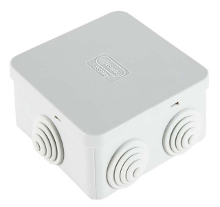 JBS080 Коробка распределительная о/п 85х85х40, без галогена, 6 вых, IP44  44006HF