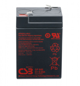 Аккумуляторная батарея 6 В, 4,5 Ач. (CSB) GP645