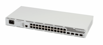MES2424_AC Коммутатор, 24 порта 10/100/1000BASE-T, 4 порта 1000BASE-X/10G BASE-R, L3, 220В AC