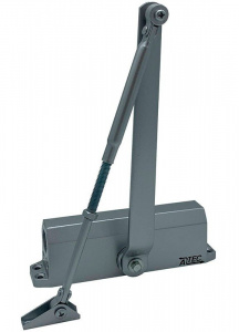 ATEC-D206H-Sl Доводчик дверной до 105 кг, 2-х скоростной EN5/6, серебро