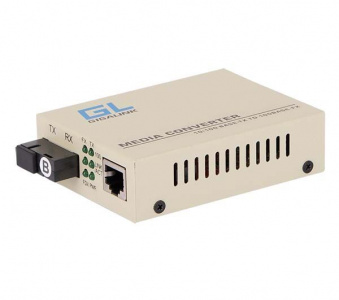 GL-MC-UTPF-SC1F-18SM-1550-N Медиаконвертер GIGALINK из UTP, 100Мбит/c в WDM, без LFP, SM, SC, Tx:1550/Rx:1310, 18 дБ (до 20 км)
