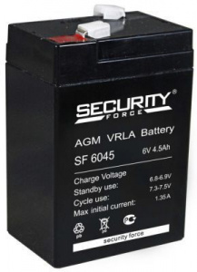 Аккумуляторная батарея 6 В, 4,5 Ач. (Security Force) SF 6045