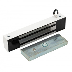 ML-180K (с уголком) Замок электромагнитный влагозащищенный 200кг, IP67, 12V DC (белый)