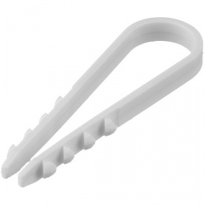 Дюбель хомут 11-18мм нейлон белый (100 шт/уп)