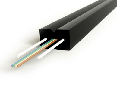 FO-FTTH-IN-9S-2-LSZH-BK Кабель волоконно-оптический 9/125  одномодовый, 2 волокна, FTTH, внутренний,LSZH