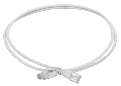 Коммутационный шнур кат.5E UTP LSZH 1м slim язычок бел. PC08-C5EUL-1M-SL-WT ITK